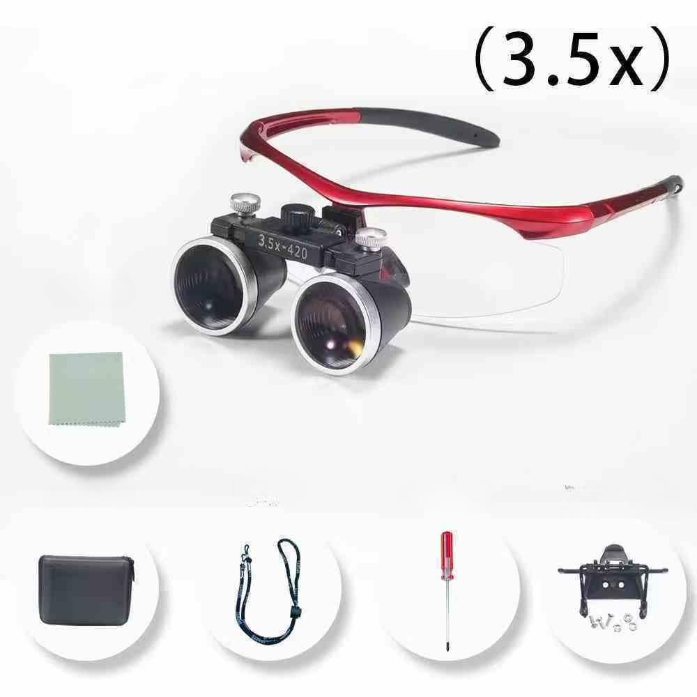 Amazon.co.jp: デンタルサージカルルーペ 3.5X 作動距離 360-460mm